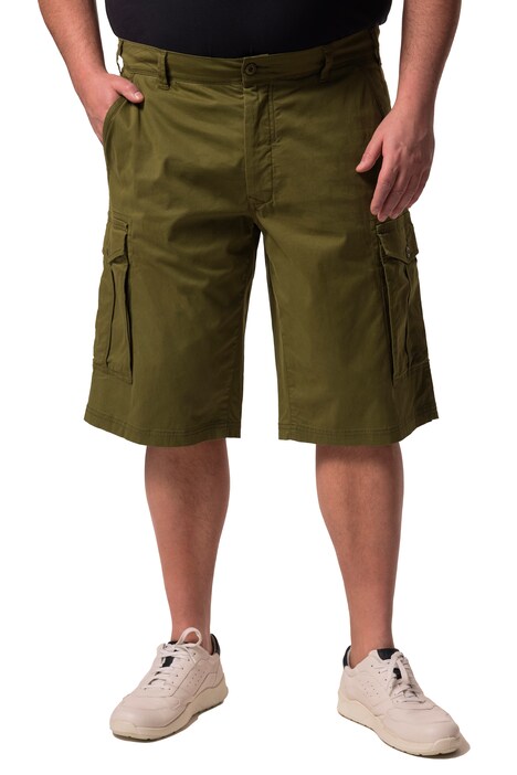Cargo bermudy Men+, Baggy střih, kepr, elastický pas, do 72