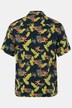 Men+ viskose-skjorte af hørmix, korte ærmer, Cubakrave, alloverprint, Cuba Fit, til str. 8XL