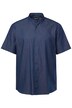 Košile Men+, džínový vzhled, krátké rukávy, stojáček, Comfort střih, do 8XL