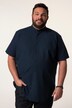 Men+ skjorte, korte ærmer, stående krave, seersucker, Comfort Fit, til str. 8 XL