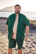 Men+ skjorte, korte ærmer, stående krave, seersucker, Comfort Fit, til str. 8 XL