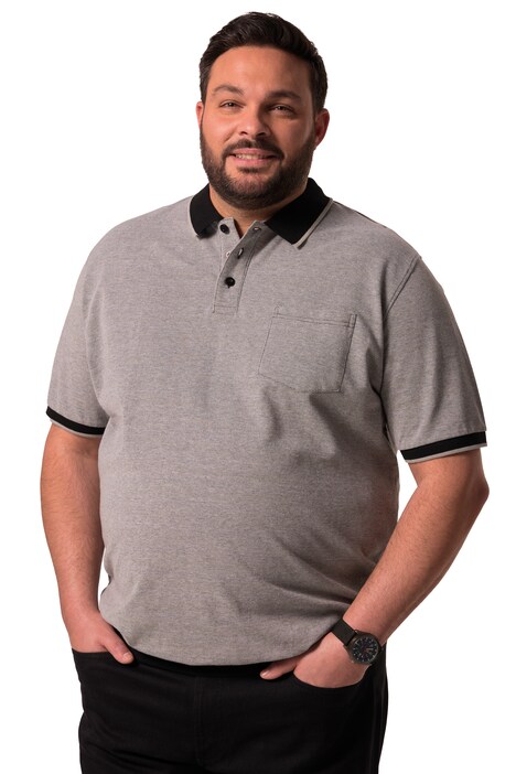 Polokošile Men+, břišní střih, krátké rukávy, piké, do 8XL