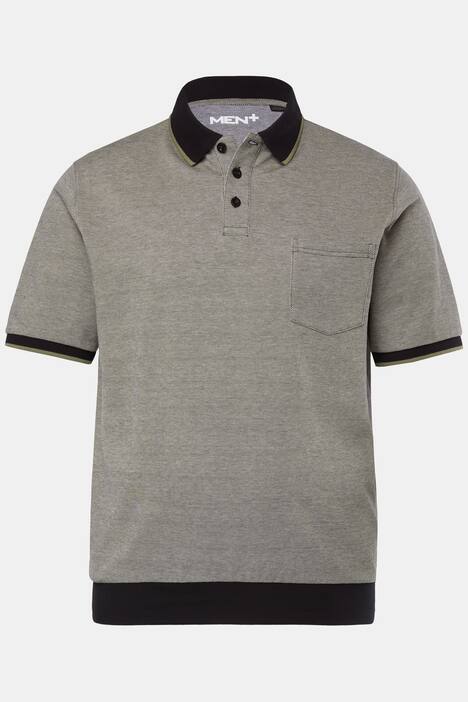 Men+ Poloshirt, korte mouw, buikvriendelijk, piqué, tot 8 XL