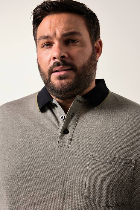 Men+ Poloshirt, korte mouw, buikvriendelijk, piqué, tot 8 XL