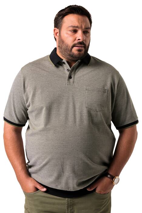 Polokošile Men+, břišní střih, krátké rukávy, piké, do 8XL