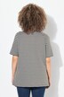 Striped Split Neck Short Sleeve Tee