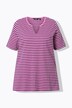 Longshirt, strepen, A-lijn, ronde hals, halve mouwen