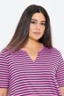 Longshirt, strepen, A-lijn, ronde hals, halve mouwen