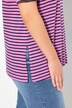 Longshirt, strepen, A-lijn, ronde hals, halve mouwen