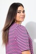 Longshirt, strepen, A-lijn, ronde hals, halve mouwen