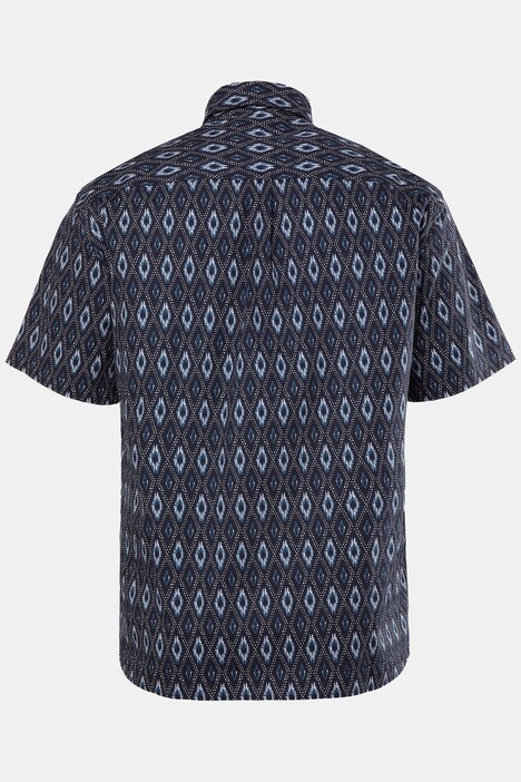Chemise Men+, manches courtes et col Kent, imprimé all-over, coupe Comfort Fit - jusqu'au 8 XL