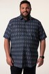 Men+ camisa, media manga, cuello kent, estampado por toda la prenda, Comfort Fit, hasta la 8 XL