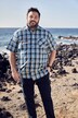 Men+ ternet skjorte, korte ærmer, Kent-krave, comfort fit, op til str. 8XL