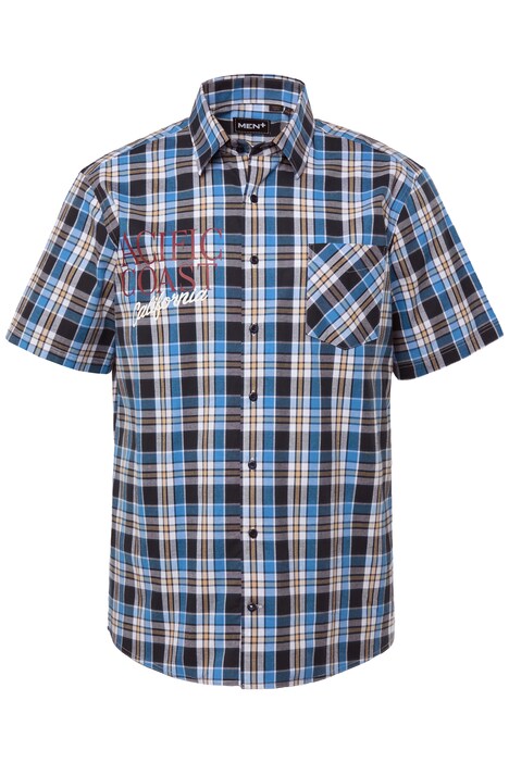 Kostkovaná košile Men+, krátké rukávy, Kent límeček, Comfort střih, do 8XL