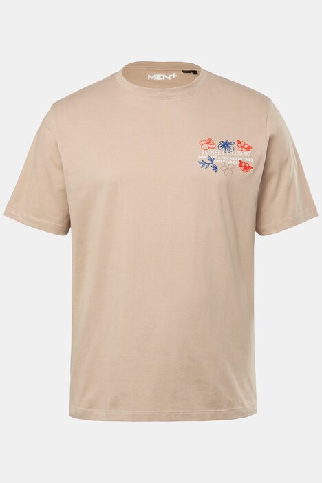 Men+ T-shirt, korte ærmer, print på ryggen, op til 8XL