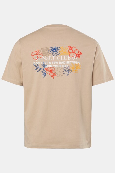 Men+ T-shirt, korte ærmer, print på ryggen, op til 8XL