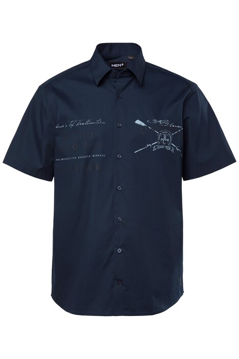 Košile Men+, krátké rukávy, Kent límeček, potisk, Comfort střih, do 8XL