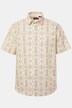 Men+ camisa, media manga, cuello kent, estampado, Comfort Fit, hasta la 8 XL
