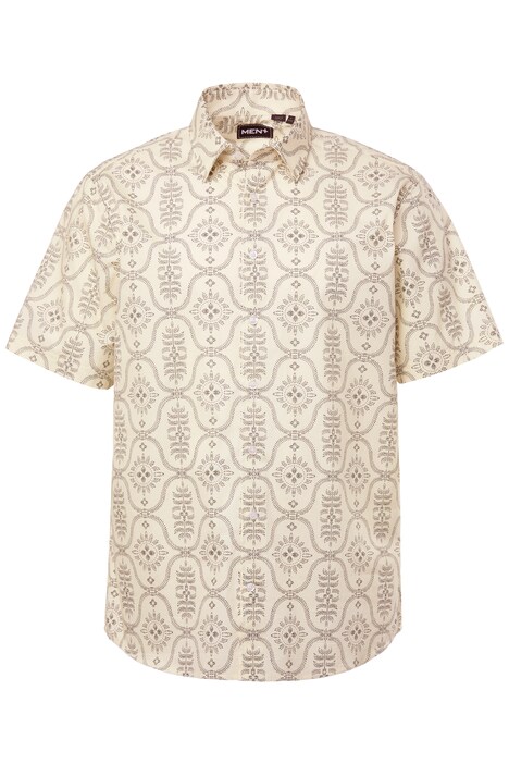 Košile Men+, krátké rukávy, Kent límeček, potisk, Comfort střih, do 8XL