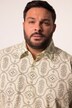 Men+ camisa, media manga, cuello kent, estampado, Comfort Fit, hasta la 8 XL