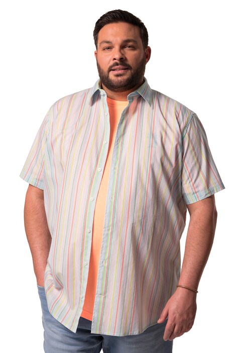 Pruhovaná košile Men+, krátké rukávy, Kent límeček, Comfort střih, do 8XL