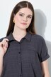 Camicia a quadri dal taglio oversize con colletto da camicia e mezze maniche