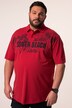 Men+ poloskjorte, halvermer, brysttrykk, pique, opptil 8 XL