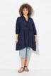 Blouse, puntzoom, A-lijn, overhemdkraag, 3/4-mouwen