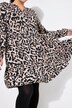 Robe midi avec volants, décolleté en V et imprimé léopard