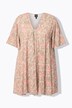Blouse, diermotief, A-lijn, carréhals, halflange mouw