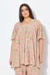 Blouse, diermotief, A-lijn, carréhals, halflange mouw