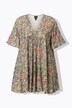 Blouse, diermotief, A-lijn, carréhals, halflange mouw