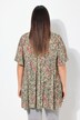 Blouse, diermotief, A-lijn, carréhals, halflange mouw
