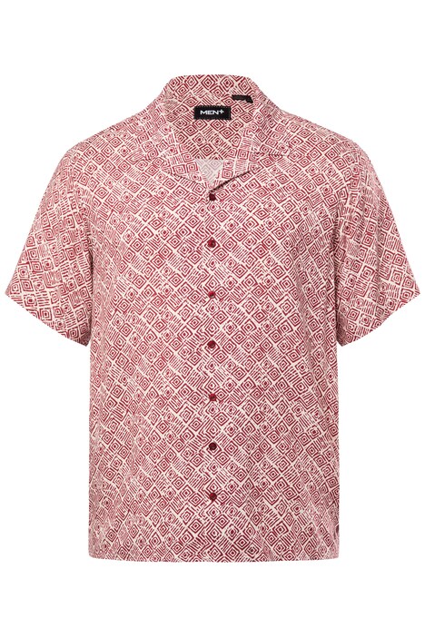 Viskózová košile Men+, krátké rukávy, Cuba límeček, Cuba střih, do 8XL