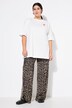 Pantalon en mesh, coupe Wide Legs, imprimé léopard