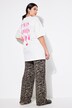Pantalon en mesh, coupe Wide Legs, imprimé léopard