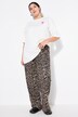 Pantalon en mesh, coupe Wide Legs, imprimé léopard