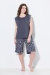 Pyjama deux pièces. Short, jambe large. Débardeur, encolure ronde