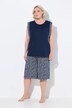 Pyjama deux pièces. Short, jambe large. Débardeur, encolure ronde