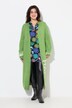 Long straight cut HAPPY inscription cardigan