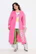 Cardigan long coupe Straight Fit, message HAPPY des deux côtés