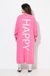Cardigan long coupe Straight Fit, message HAPPY des deux côtés