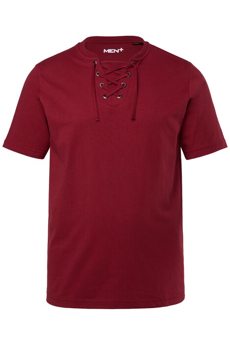 Tričko Men+, krátké rukávy, kulatý výstřih se šněrováním, do 8XL