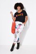 Pantaloni sportivi con effetto stropicciato, graffiti e cintura elastica