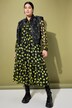 Veste i imitert skinn, cropped boxy form, dekorative maljer