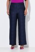 Pantalon jambe droite et large, taille confortable et matière texturée