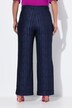 Pantalon jambe droite et large, taille confortable et matière texturée