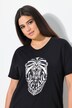 Camiseta, motivo animal, sobredimensionada, cuello de pico, media manga
