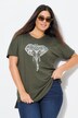 Camiseta, motivo animal, sobredimensionada, cuello de pico, media manga