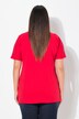 T-shirt oversize. Col V et manches courtes. Motif animal